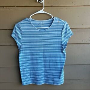 American Eagle Striped Short Sleeve Top - Size L - Classic Preppy